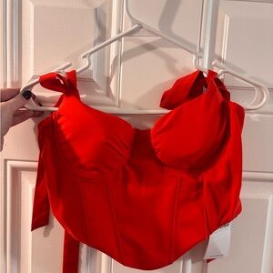 Red Women's Crop Top